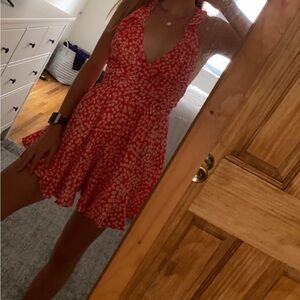 SHEIN Red Floral Mini Dress